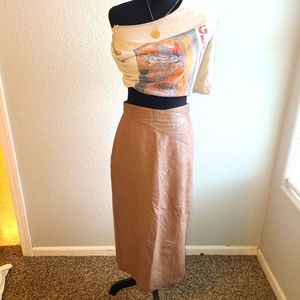 Vintage Suzelle leather Skirt